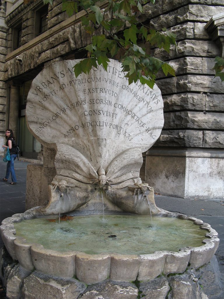 Borromini's Fontana delle Api 
(Fountain of the Bees) in Rome