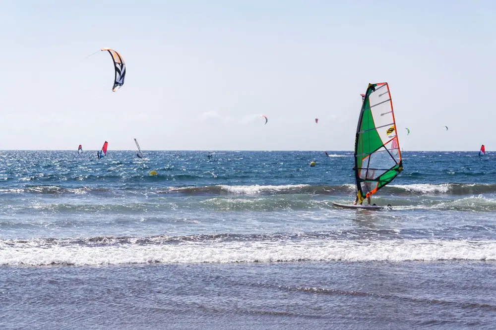 Windsurfing at Tenerife, Canary Islands