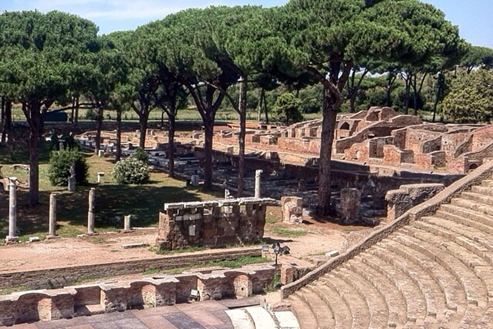 The ancient amphitheater in Ostia