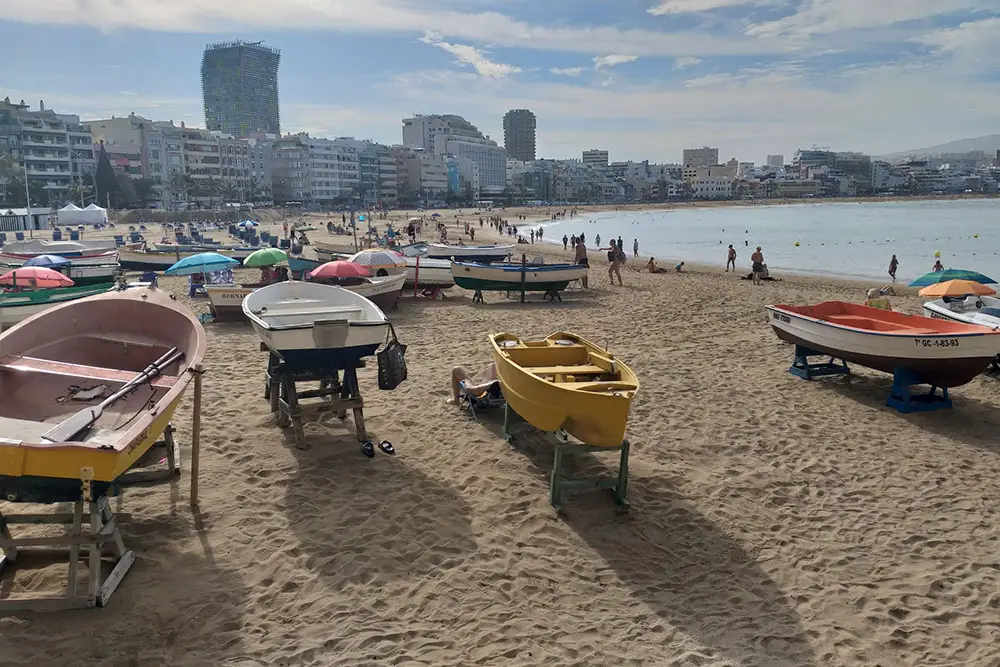 Peña de la Vieja, part of the beach Las Canteras, Gran Canaria