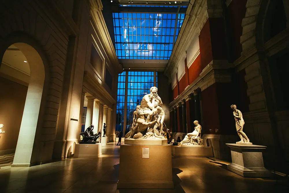 Roman sculptures at the Metropolitan Museum of Art in New York City