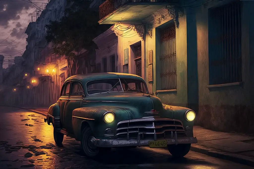 An old car in Havana, Cuba