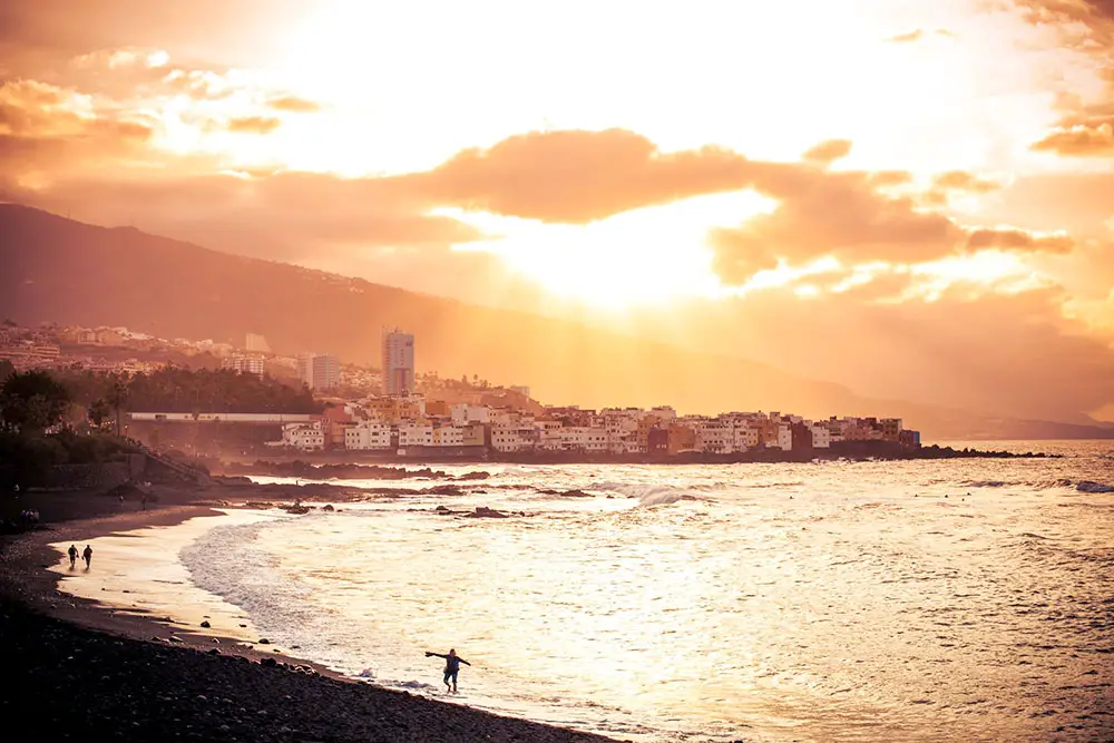 Sunset at Playa Jardin, Puerto de la Cruz, Tenerife