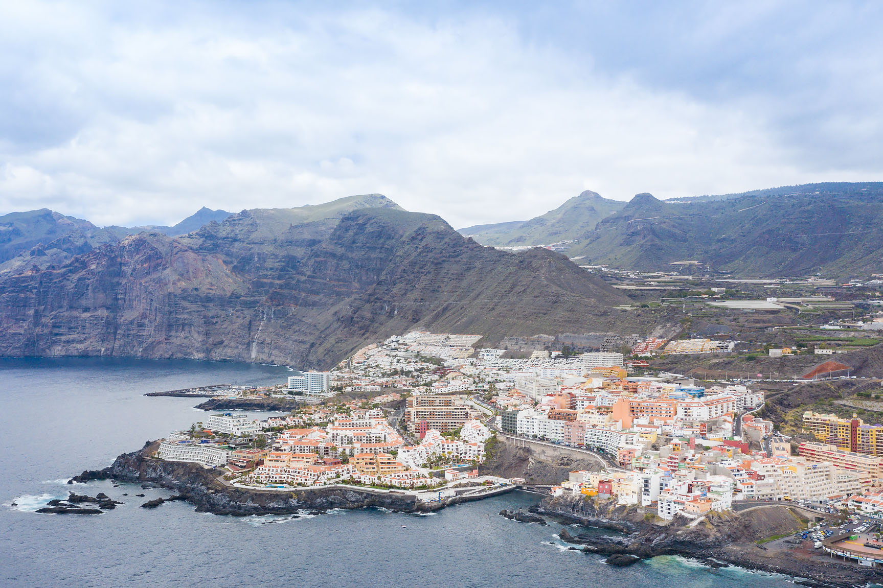 Aerial view of Puerto de Santiago, Tenerife
