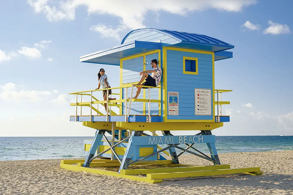 Lifeguard hut at Miami South Beach
