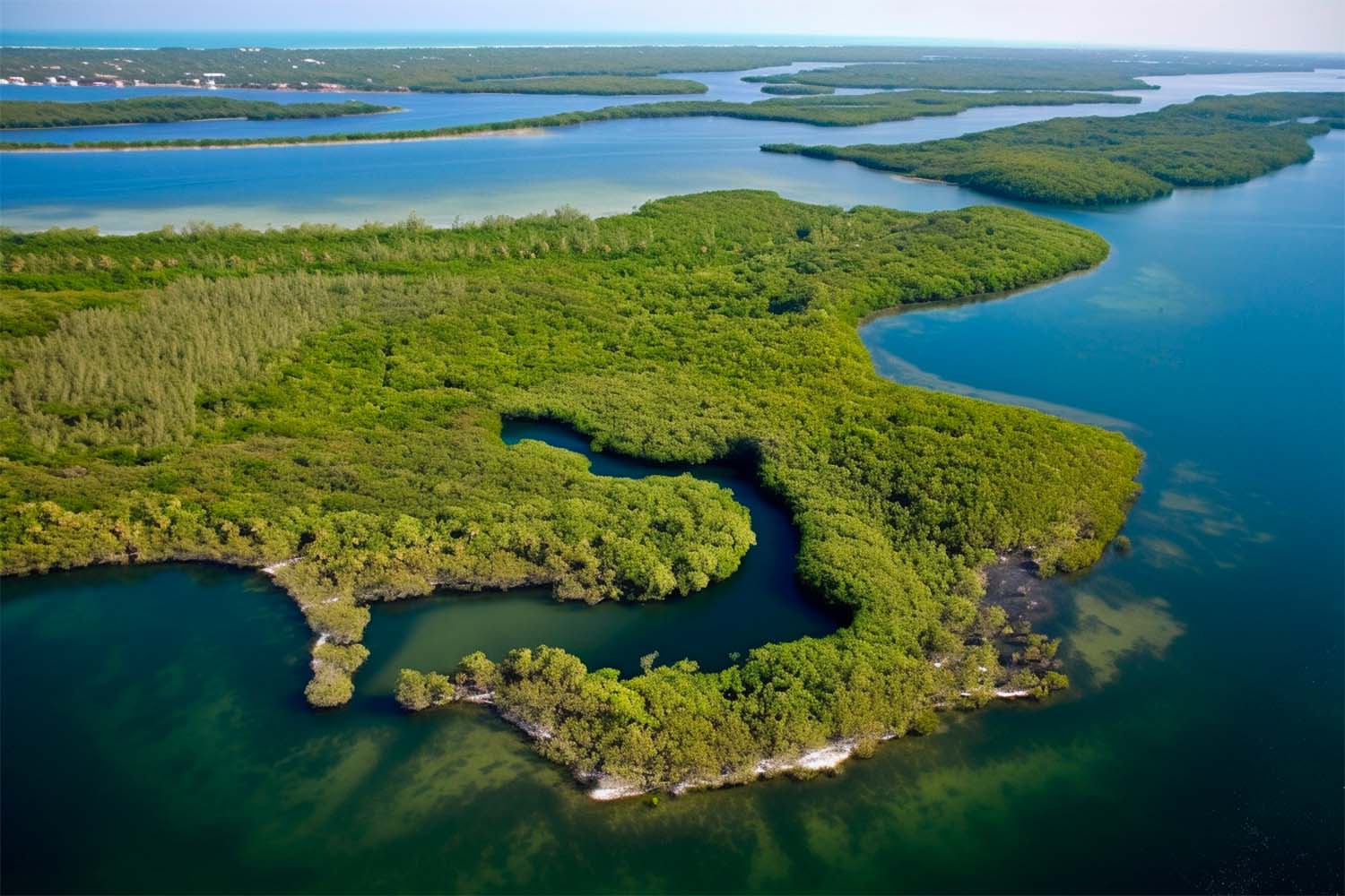 Aerial view of Key Shell Preserve in Florida