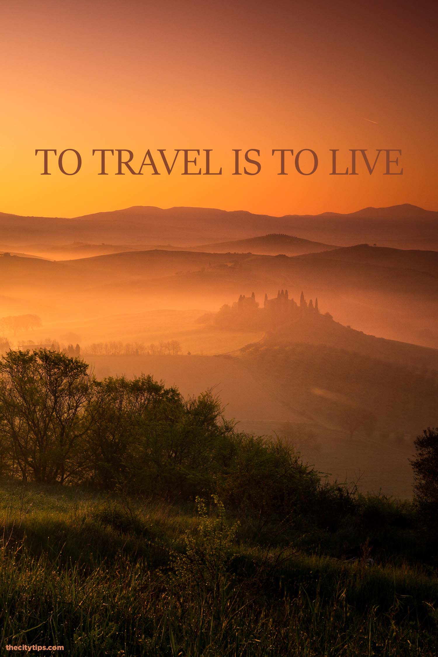 "To travel is to live." by Hans Christian Andersen