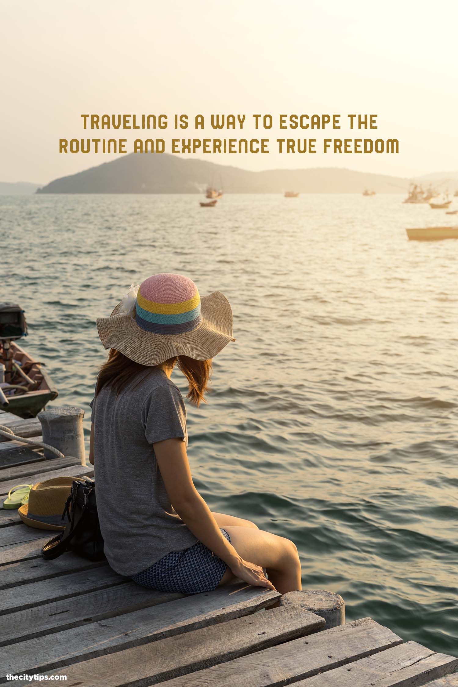 "Traveling is a way to escape the routine and experience true freedom."