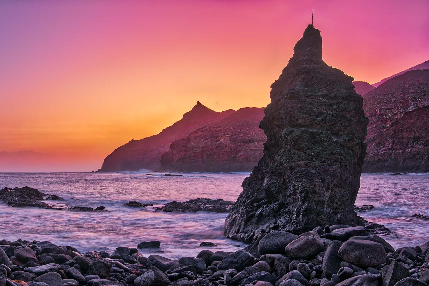 Sunset at La Caleta Beach, Tenerife