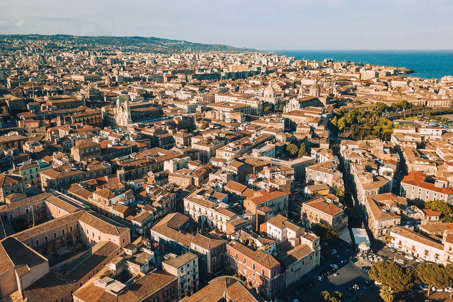 Aerial view of Catania, Sicily